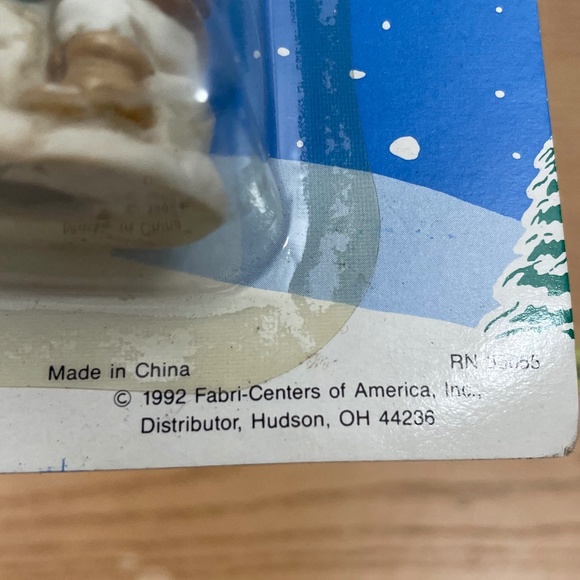 1992 Fabri-Centers of America Christmas Gnome Elf & Snowman Santa Village #26384 - Picture 3 of 6